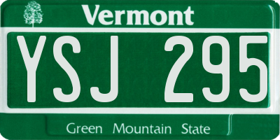 VT license plate YSJ295