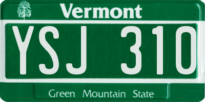 VT license plate YSJ310