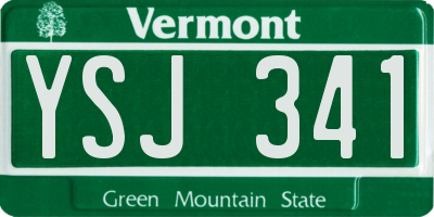 VT license plate YSJ341