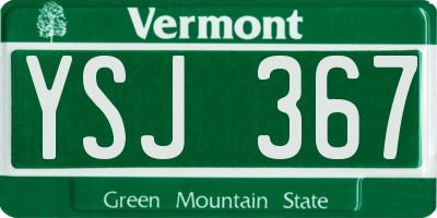 VT license plate YSJ367