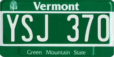 VT license plate YSJ370