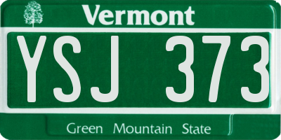 VT license plate YSJ373
