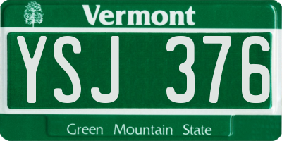VT license plate YSJ376