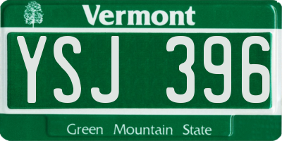 VT license plate YSJ396
