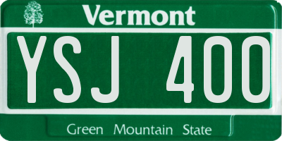 VT license plate YSJ400