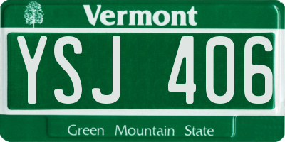 VT license plate YSJ406