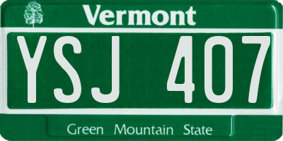 VT license plate YSJ407