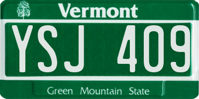 VT license plate YSJ409