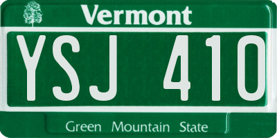 VT license plate YSJ410