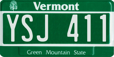 VT license plate YSJ411