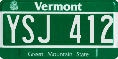 VT license plate YSJ412