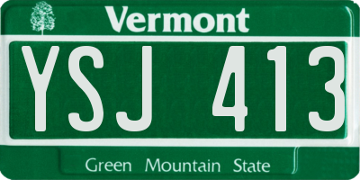 VT license plate YSJ413