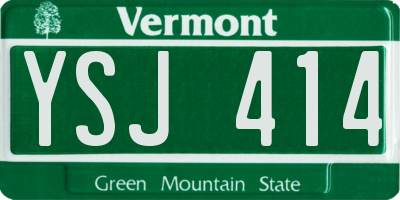 VT license plate YSJ414