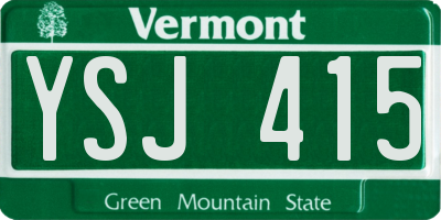 VT license plate YSJ415