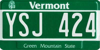 VT license plate YSJ424