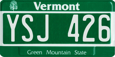 VT license plate YSJ426