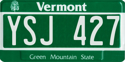 VT license plate YSJ427