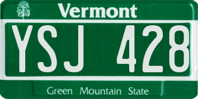 VT license plate YSJ428