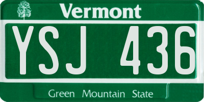 VT license plate YSJ436