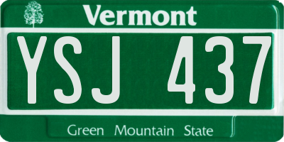 VT license plate YSJ437