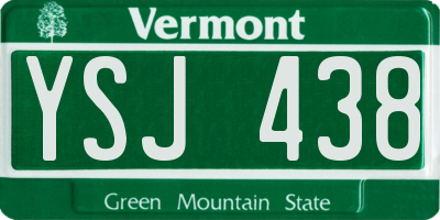 VT license plate YSJ438