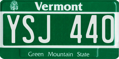 VT license plate YSJ440