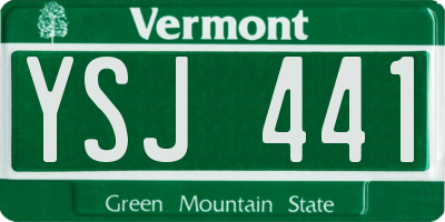 VT license plate YSJ441
