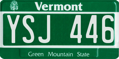 VT license plate YSJ446
