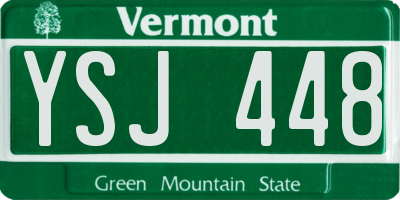 VT license plate YSJ448
