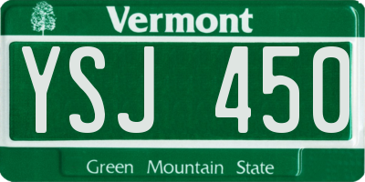 VT license plate YSJ450