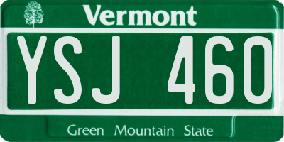 VT license plate YSJ460
