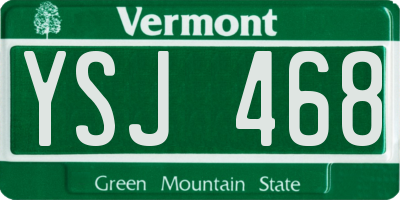 VT license plate YSJ468