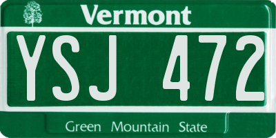 VT license plate YSJ472