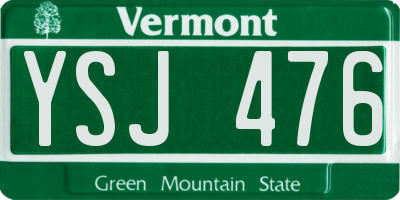 VT license plate YSJ476