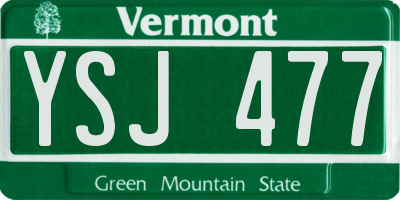 VT license plate YSJ477