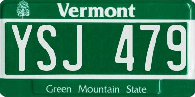 VT license plate YSJ479