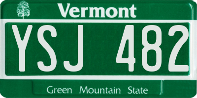 VT license plate YSJ482