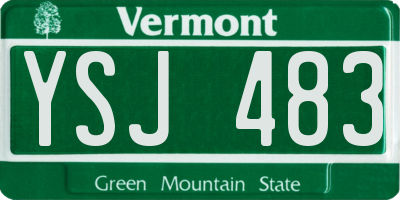 VT license plate YSJ483