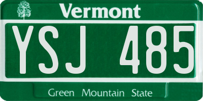 VT license plate YSJ485