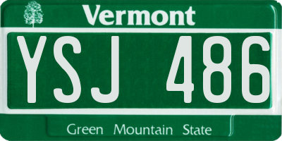 VT license plate YSJ486
