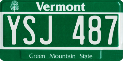 VT license plate YSJ487