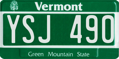 VT license plate YSJ490