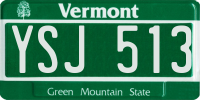 VT license plate YSJ513