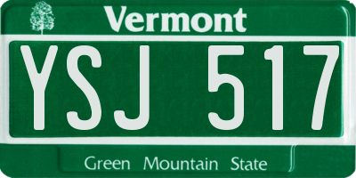 VT license plate YSJ517
