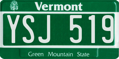 VT license plate YSJ519