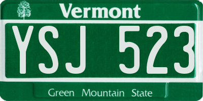 VT license plate YSJ523