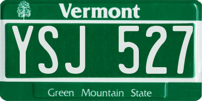 VT license plate YSJ527