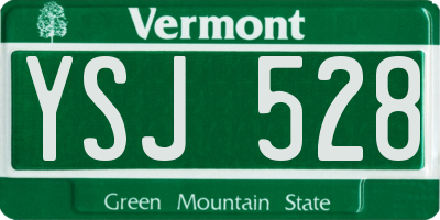 VT license plate YSJ528