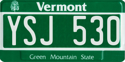VT license plate YSJ530