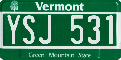 VT license plate YSJ531